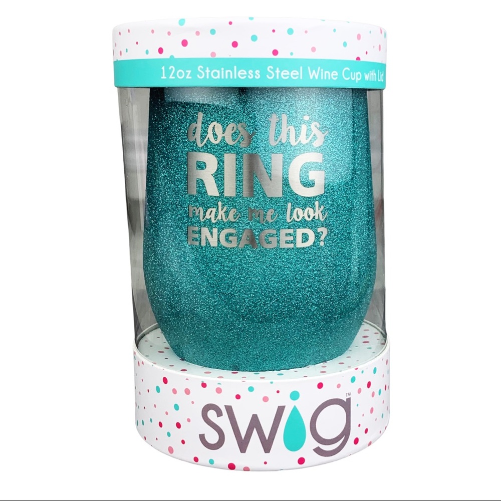 SWIGLIFE Does This Ring Make Me Look Engaged 12oz. Stemless Wine Cup